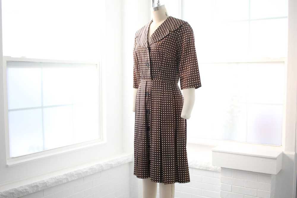 40s Plaid Shirtwaist Dress - image 6