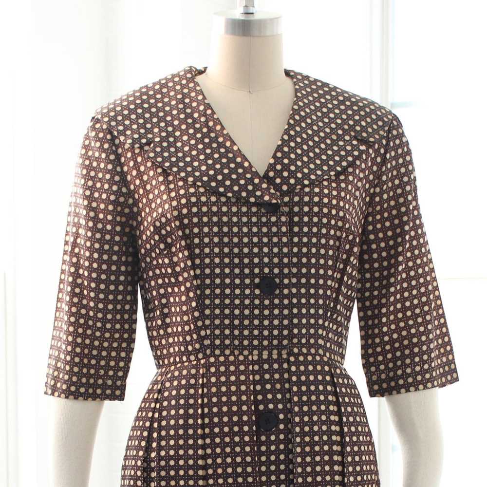 40s Plaid Shirtwaist Dress - image 8