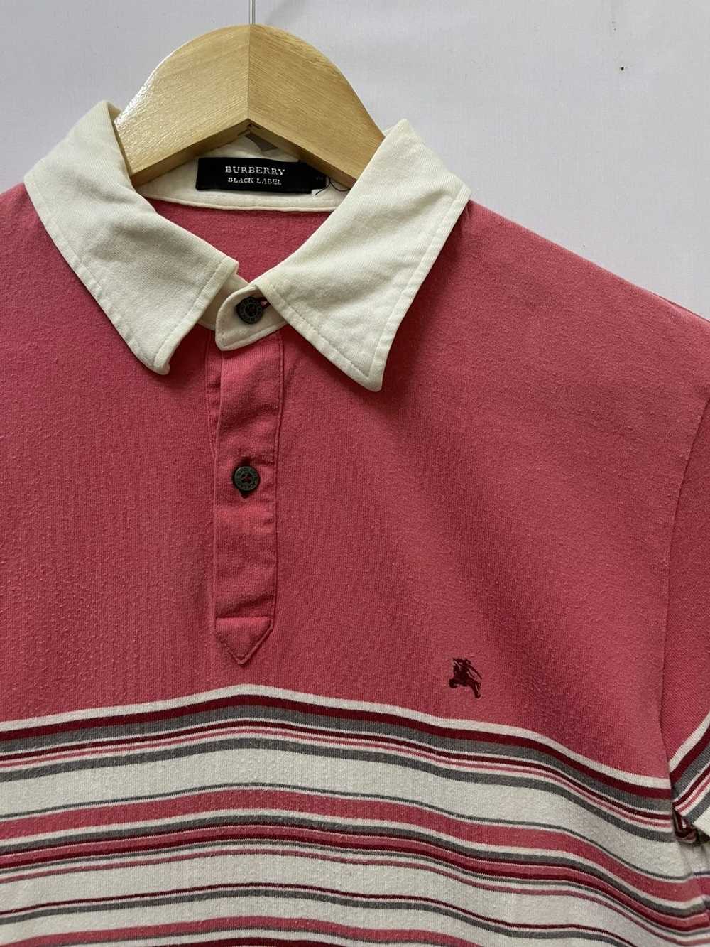 Black Label × Burberry Burberry Half Striped Polo… - image 2