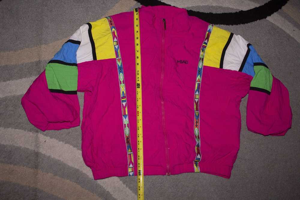 Vintage 80s Head Multi-Color Jacket (Retro/Vaporw… - image 2