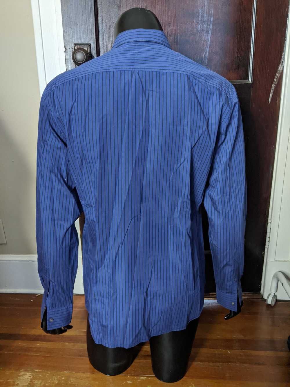 John Varvatos Purple striped utility / western sh… - image 4