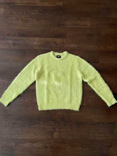 Stussy Stussy Lime Faux Mohair Fuzzy Sweater - image 1