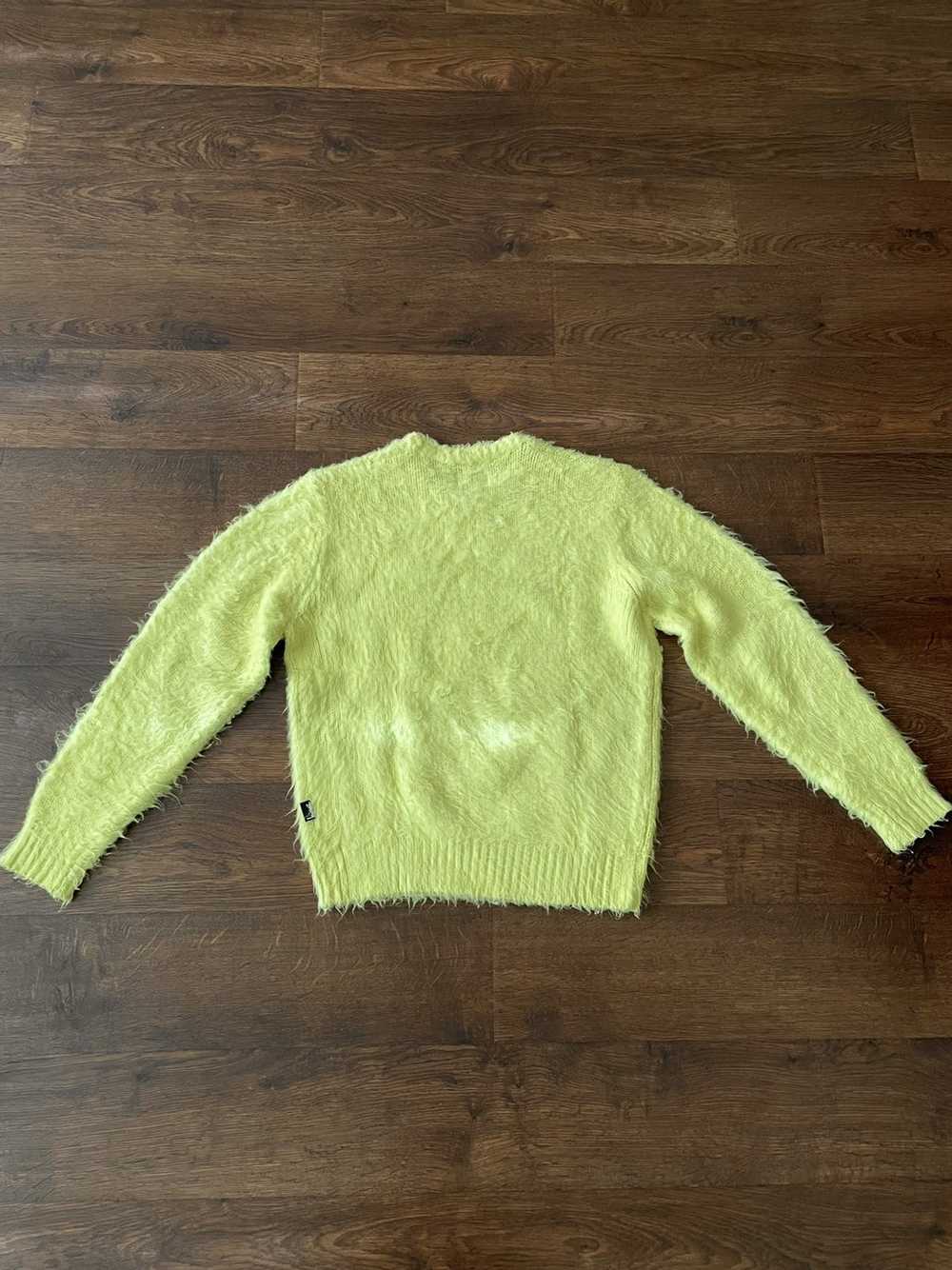 Stussy Stussy Lime Faux Mohair Fuzzy Sweater - image 2