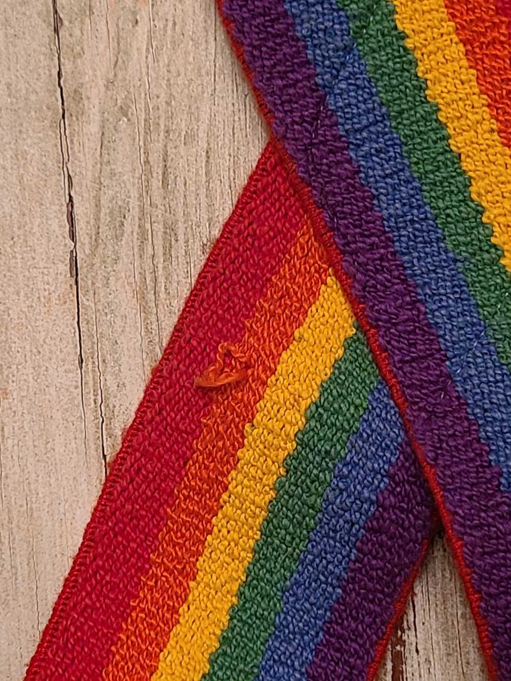 Vintage Vintage Rainbow Clip On Suspenders - image 2