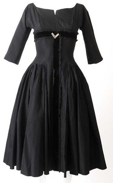 1950s Fit and Flare Party Dress - image 1