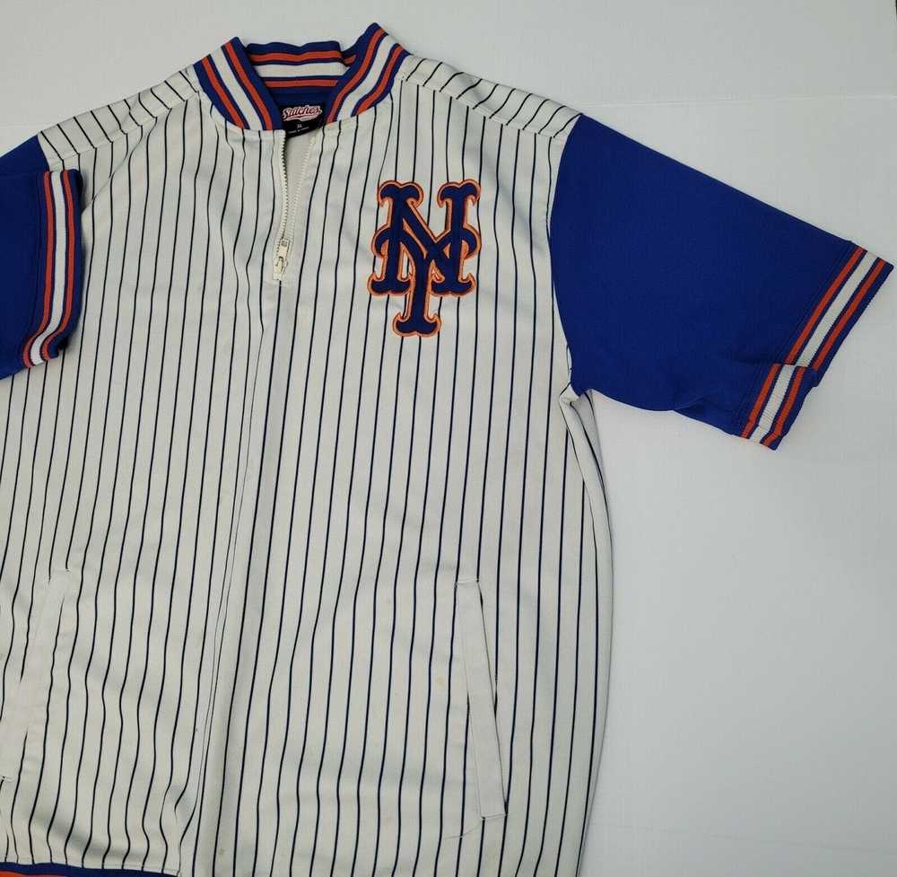 VTG Starter New York Mets Blue Striped baseball Jersey sewn Sz M