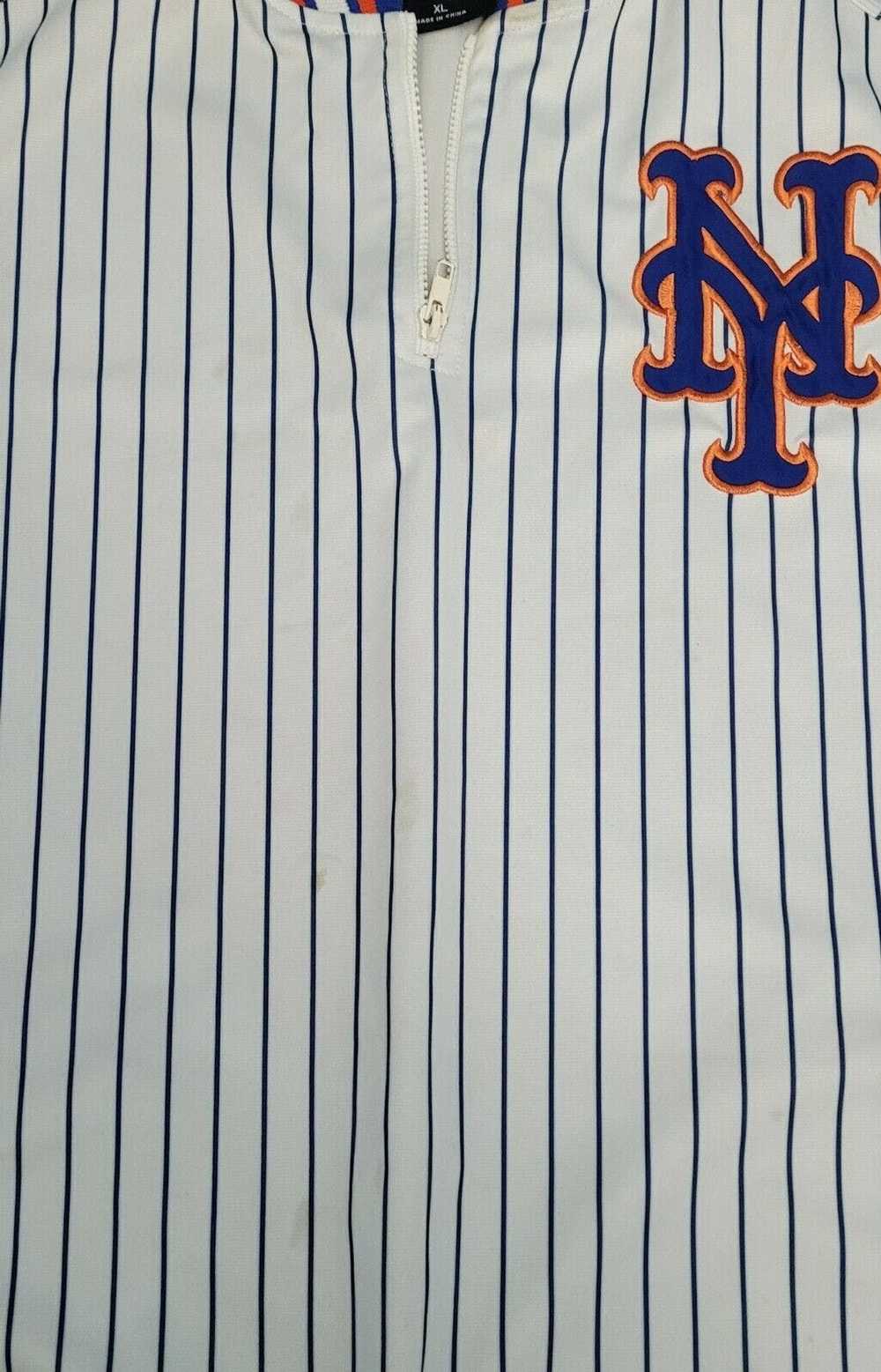 VTG Starter New York Mets Blue Striped baseball Jersey sewn Sz M