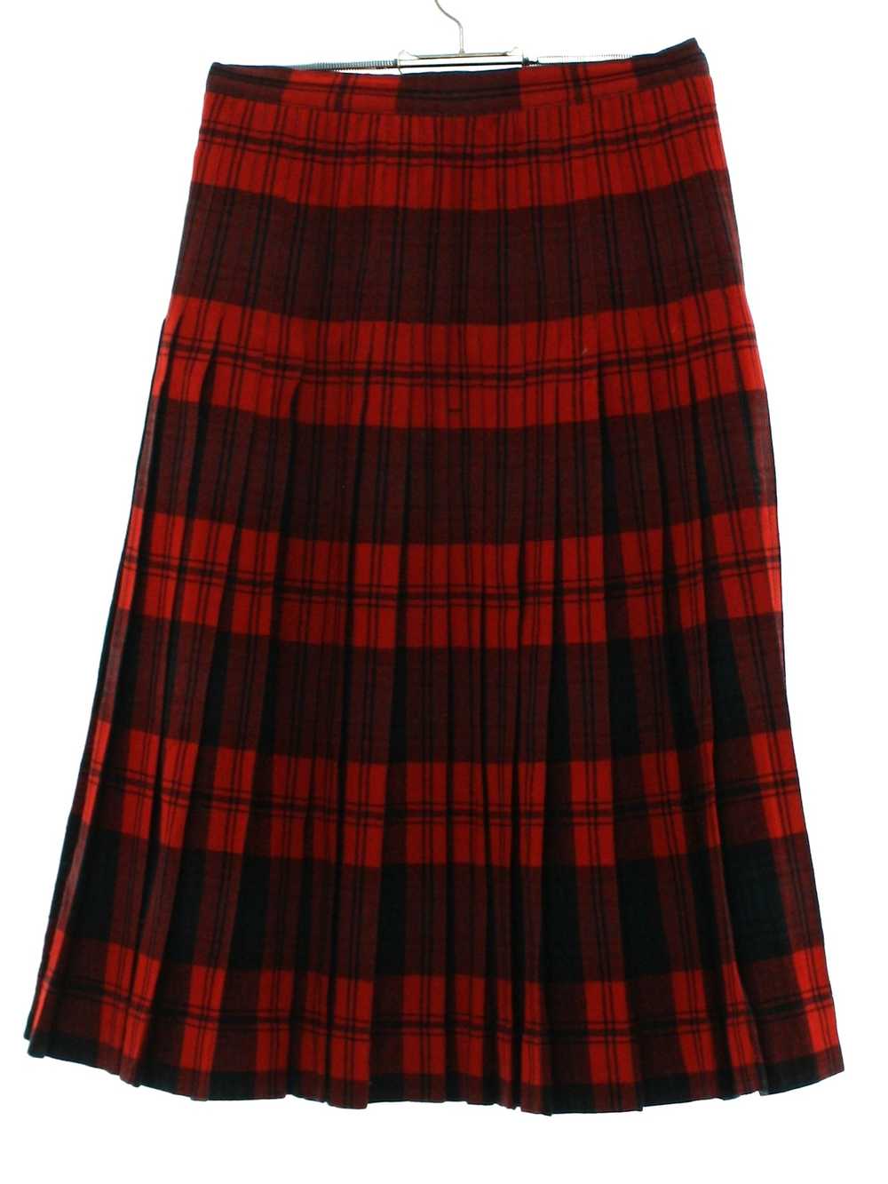 1950's In N Outer Pleated Plaid Wool Skirt - image 1