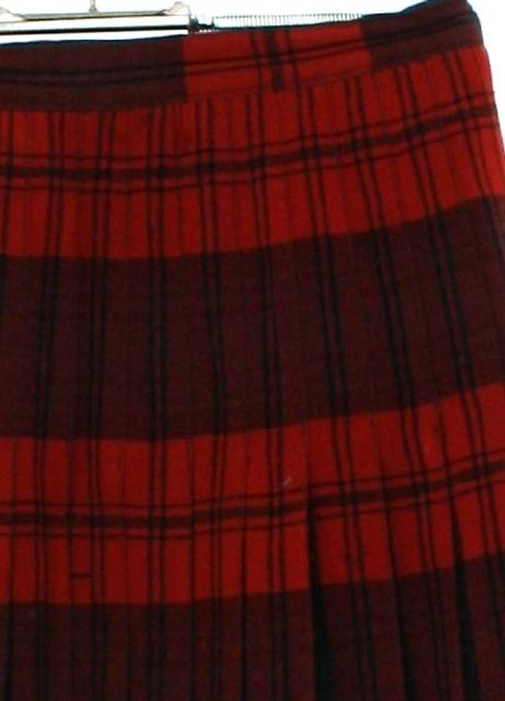 1950's In N Outer Pleated Plaid Wool Skirt - image 2