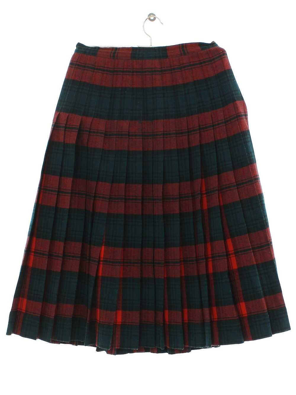 1950's In N Outer Pleated Plaid Wool Skirt - image 3