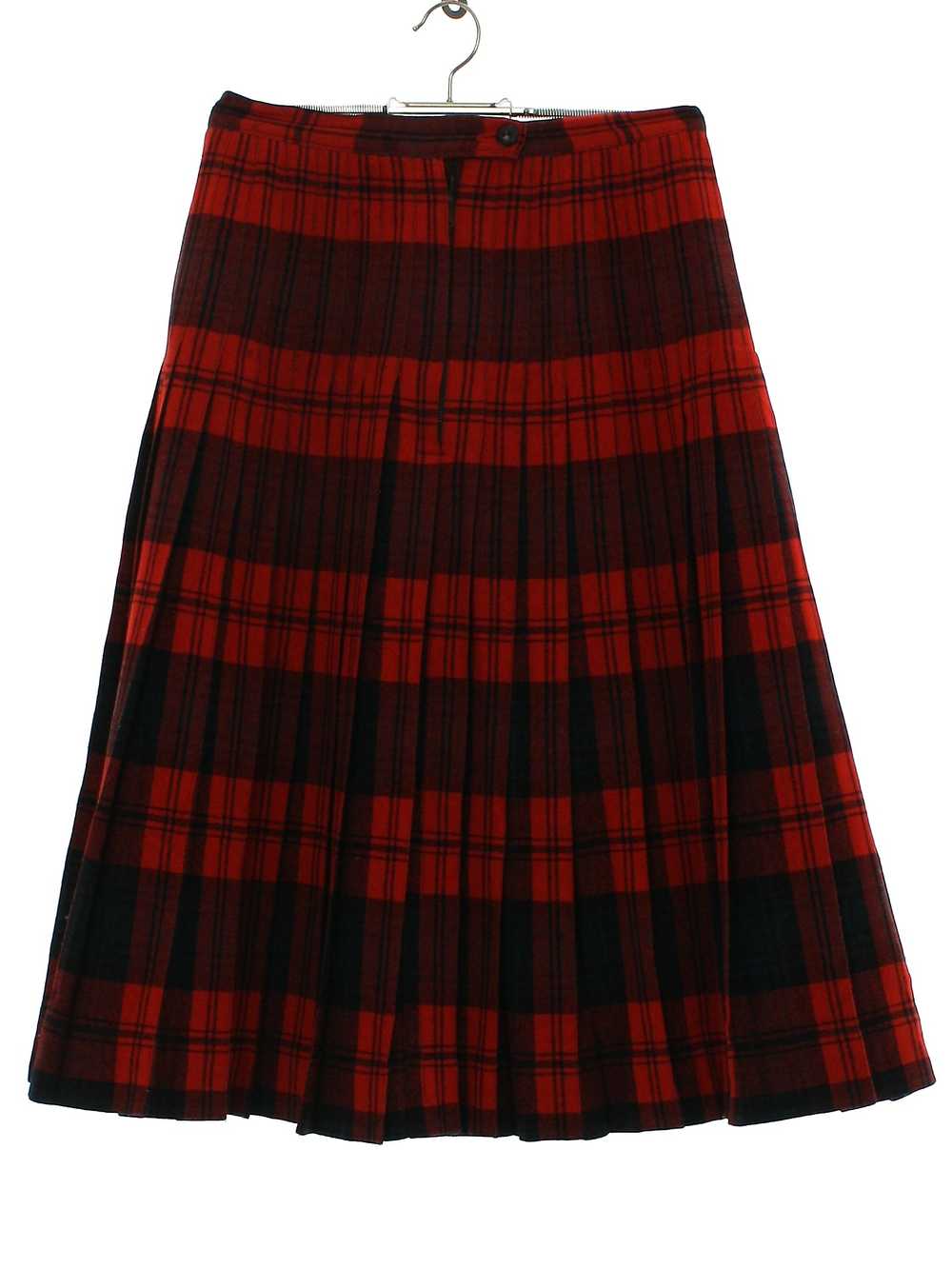 1950's In N Outer Pleated Plaid Wool Skirt - image 4