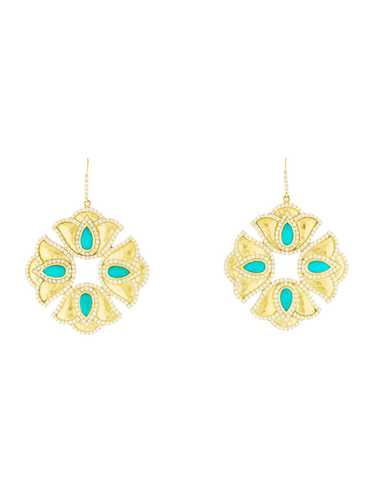 18K yellow gold Amrapali Kaliyana Lotus drop earr… - image 1