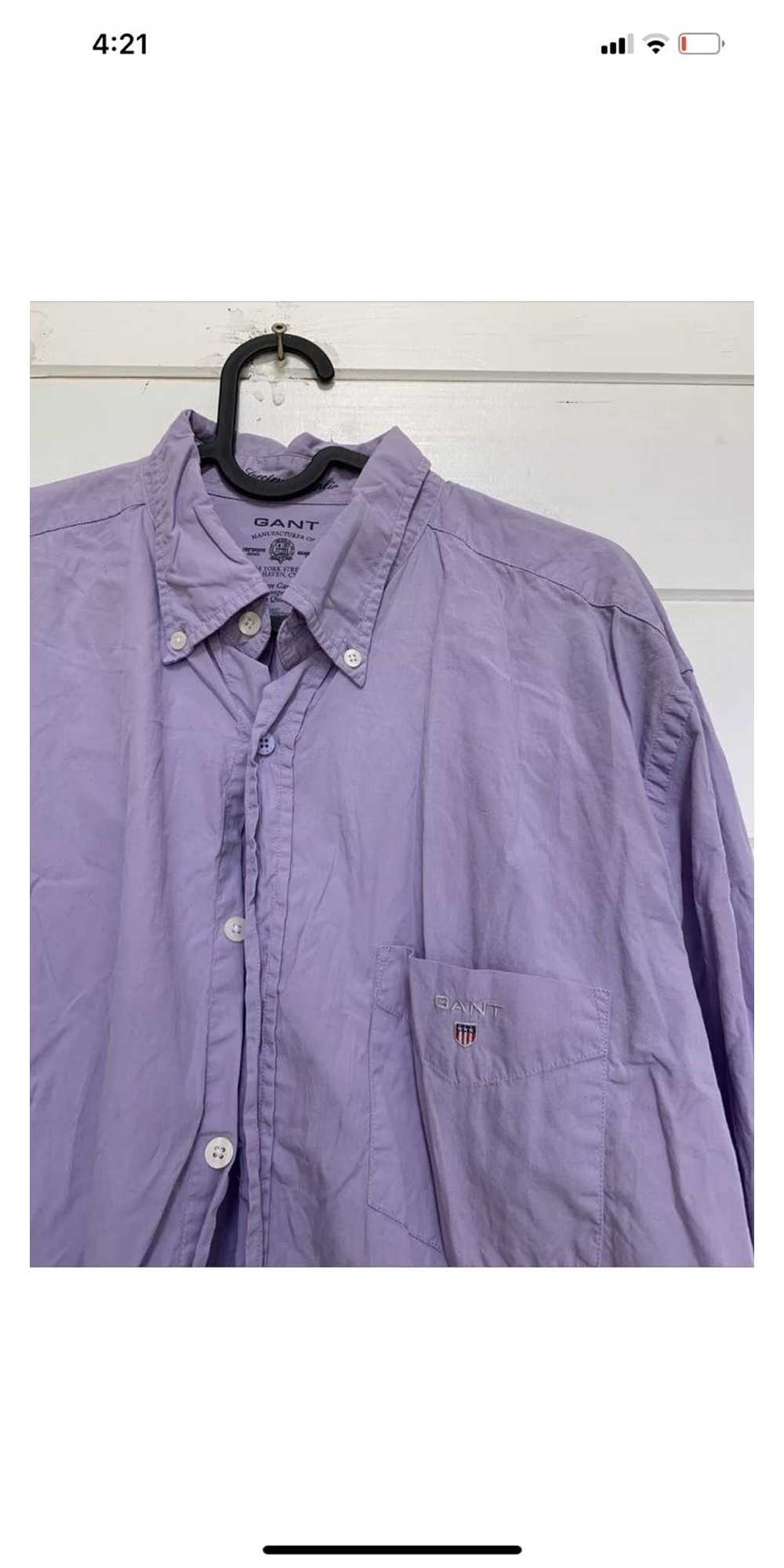 Gant GANT Shirt Purple Cotton Slim Fit Spectrum P… - image 2
