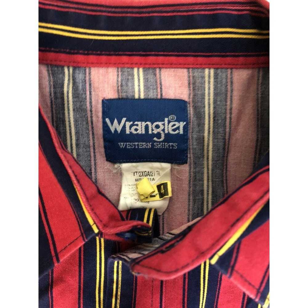 Wrangler Vintage Wrangler Red Stripped Western Sn… - image 5