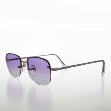 Color Tinted Rimless 90s Vintage Sunglass - June