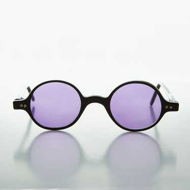 Small Round Spectacle Sunglass with Color Tinted … - image 1