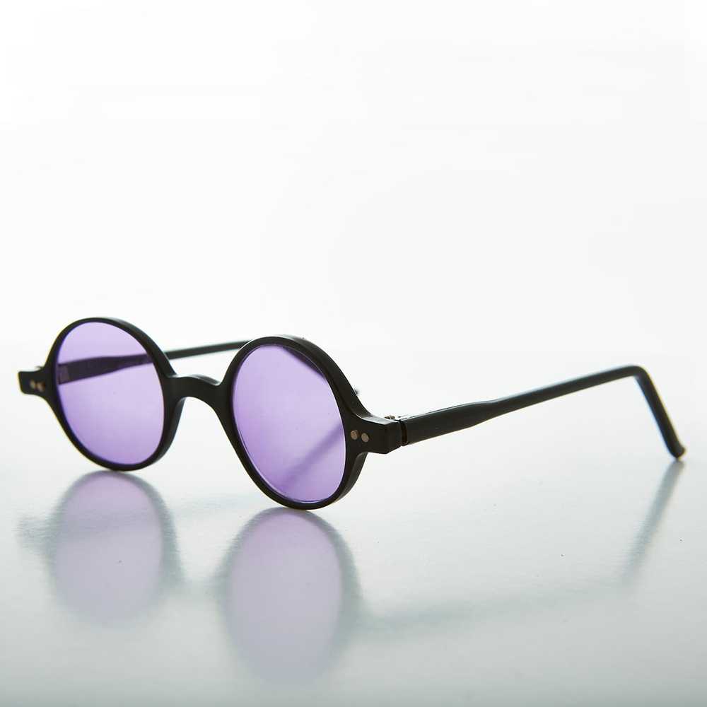 Small Round Spectacle Sunglass with Color Tinted … - image 2