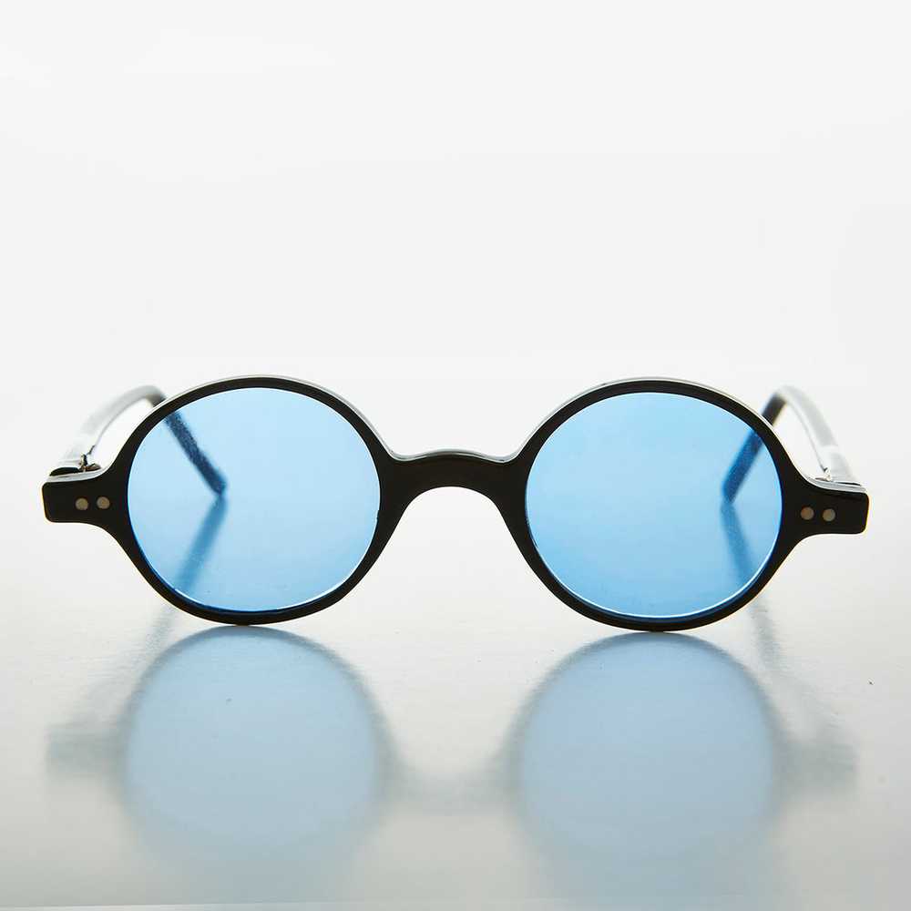 Small Round Spectacle Sunglass with Color Tinted … - image 3