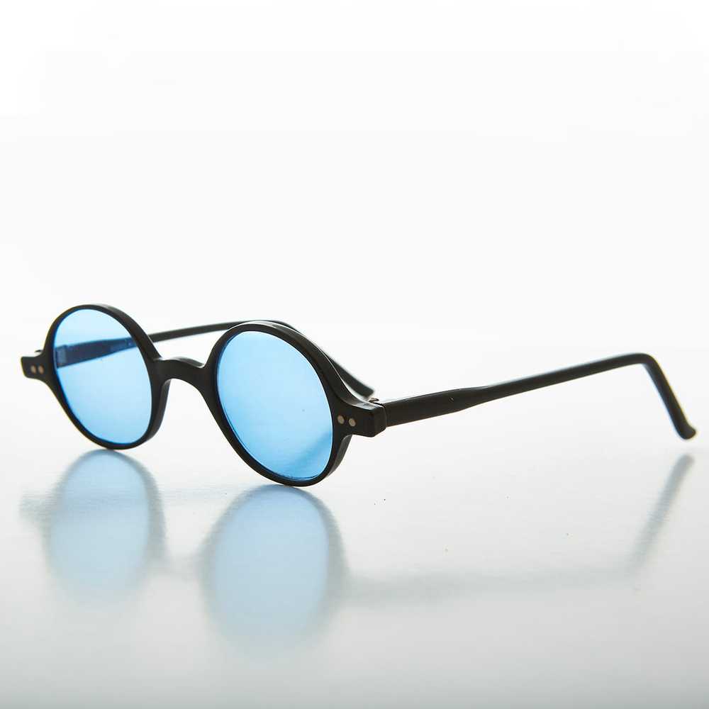 Small Round Spectacle Sunglass with Color Tinted … - image 4