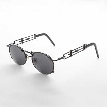 Vintage Steampunk Sunglass with Oval Lens and Int… - image 1