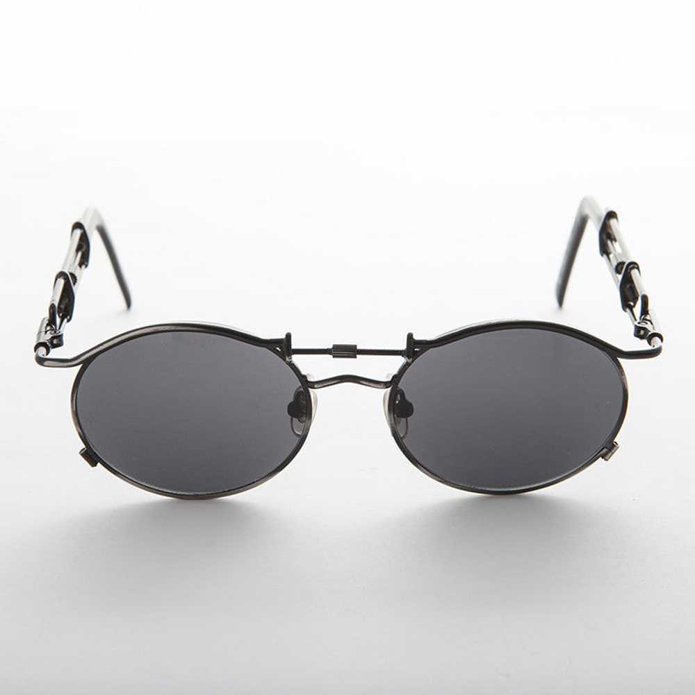 Vintage Steampunk Sunglass with Oval Lens and Int… - image 2
