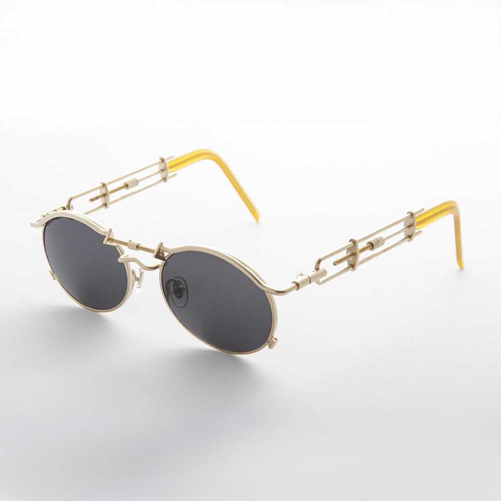 Vintage Steampunk Sunglass with Oval Lens and Int… - image 3