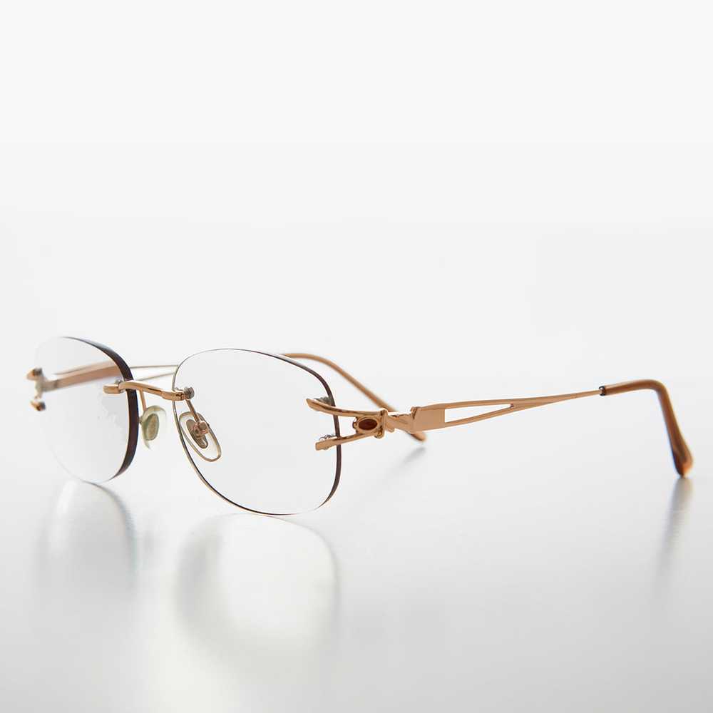 Oval Rimless Colored Lens Lightweight Reading Gla… - image 3