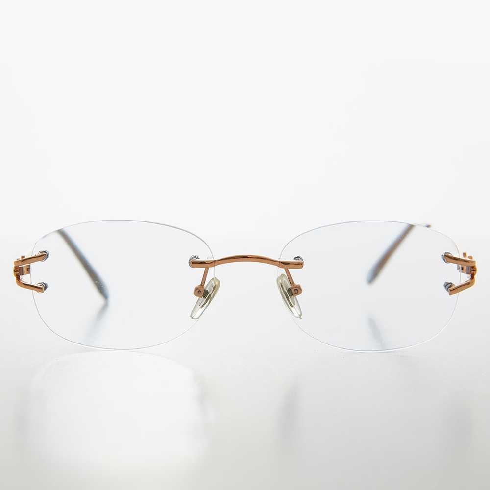 Oval Rimless Colored Lens Lightweight Reading Gla… - image 6