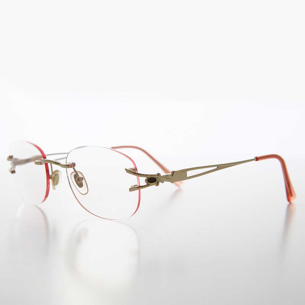 Oval Rimless Colored Lens Lightweight Reading Gla… - image 7