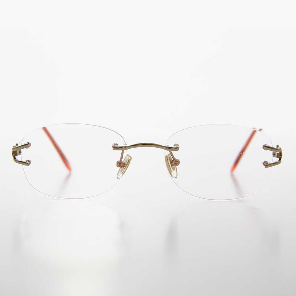 Oval Rimless Colored Lens Lightweight Reading Gla… - image 8