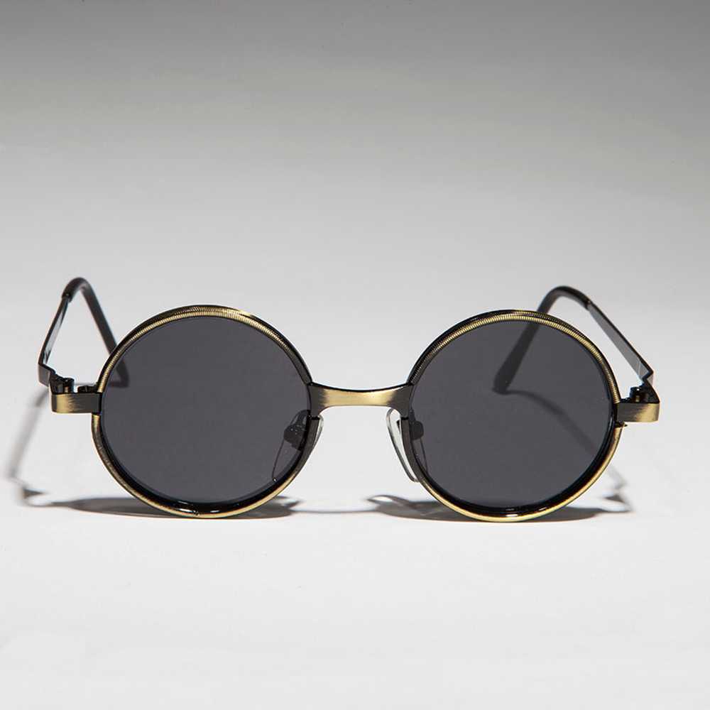 Round Metal Punk Hippie Vintage Steampunk Sunglas… - image 9