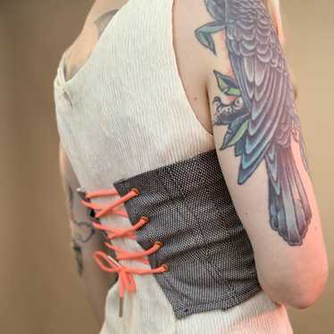 Handmade micro corset bustier top - image 1