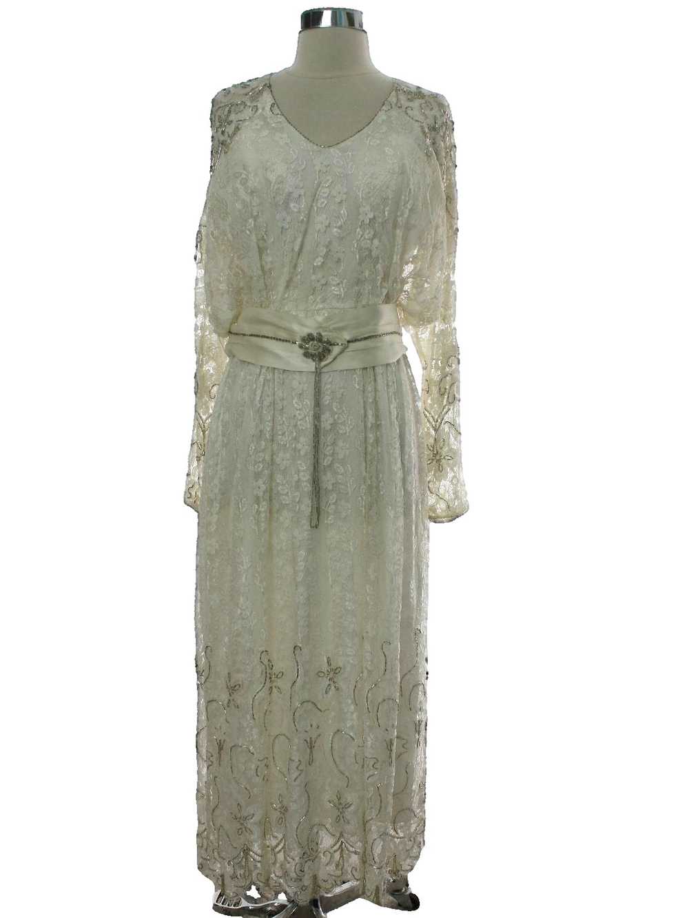 1970's Cocktail or Wedding Maxi Dress - image 1