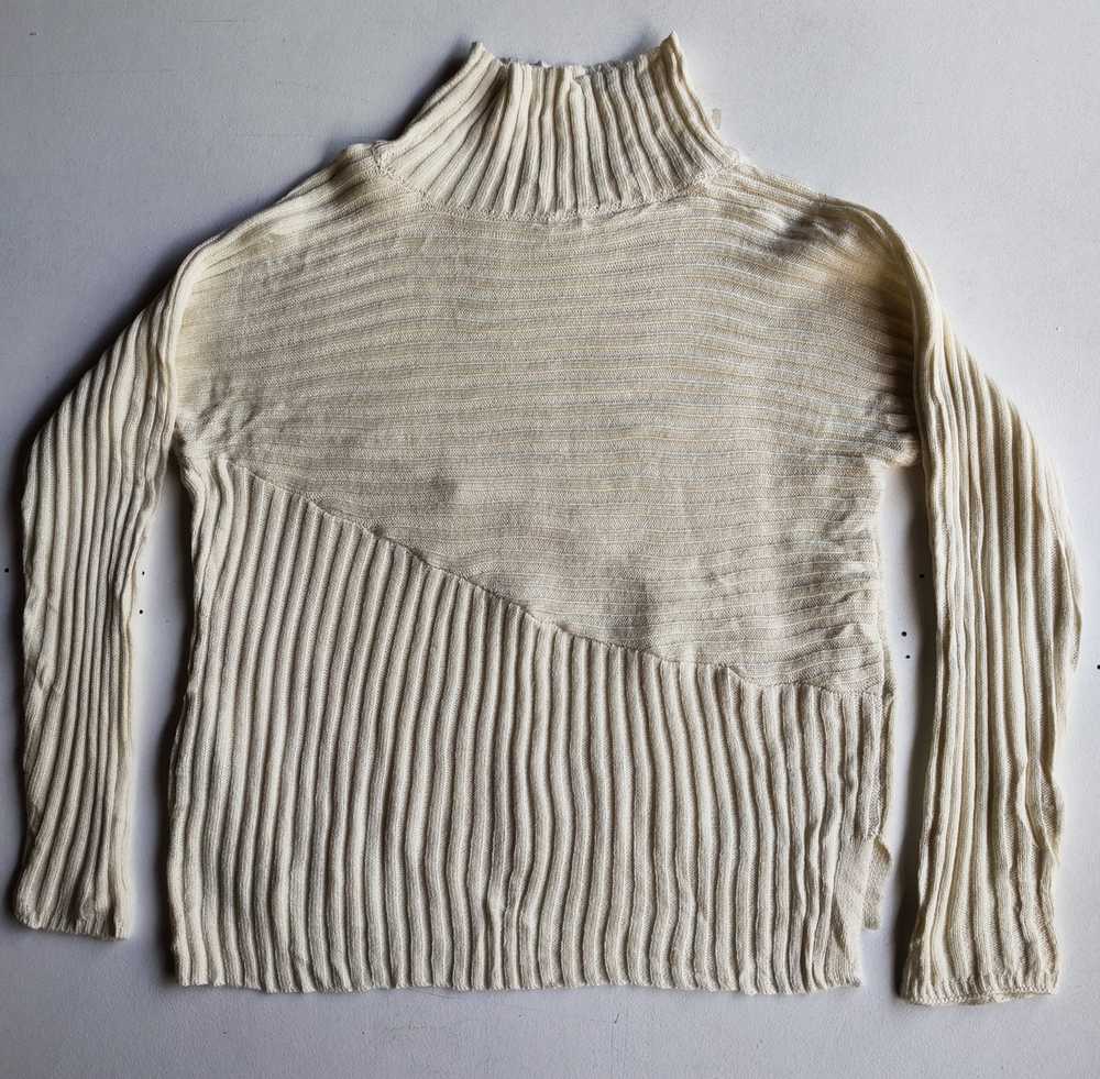 Designer × Streetwear Fashion Striped Knitwear - image 1