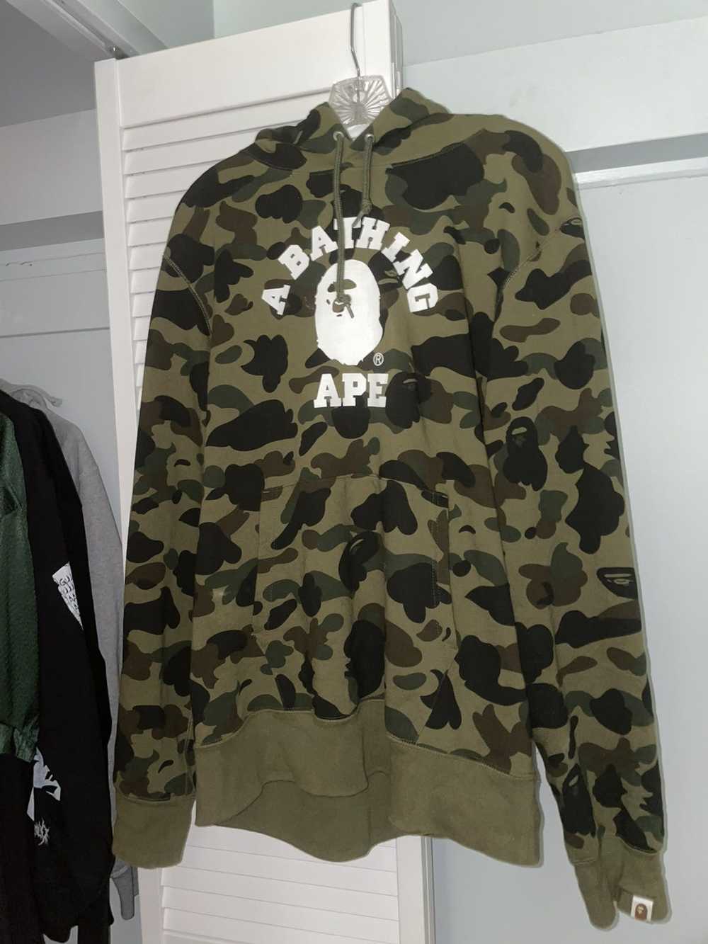 Bape BAPE 1st Camo College Logo Pullover Hoodie - image 1