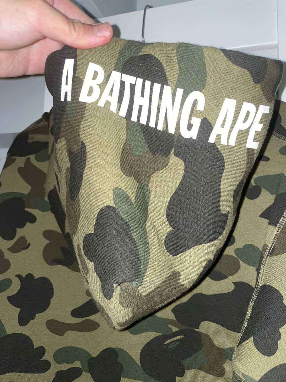 Bape BAPE 1st Camo College Logo Pullover Hoodie - image 8