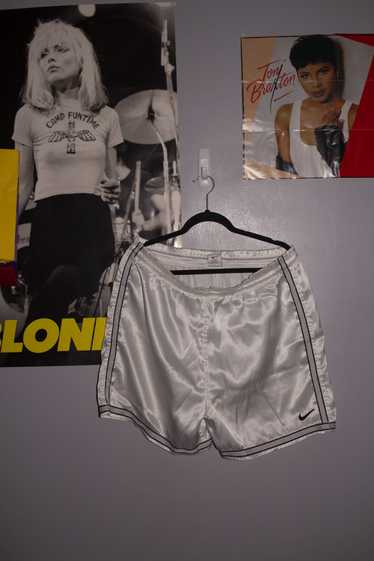 Nike × Vintage 90s White Striped Shorts