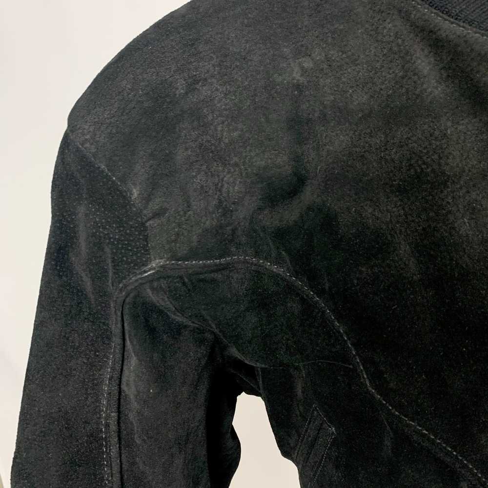 80s Chia Black Leather Bomber Jacket | Women’s si… - image 6