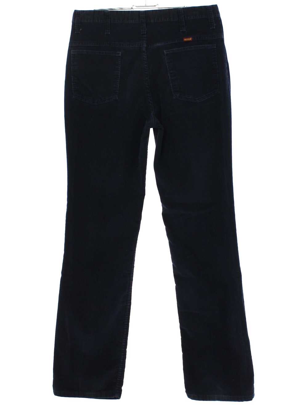 Vintage Kids 70s-80s Navy Blue Corduroy Rustler USA Bootcut Pants