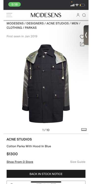 Acne Studios Cotton Parka with Hood