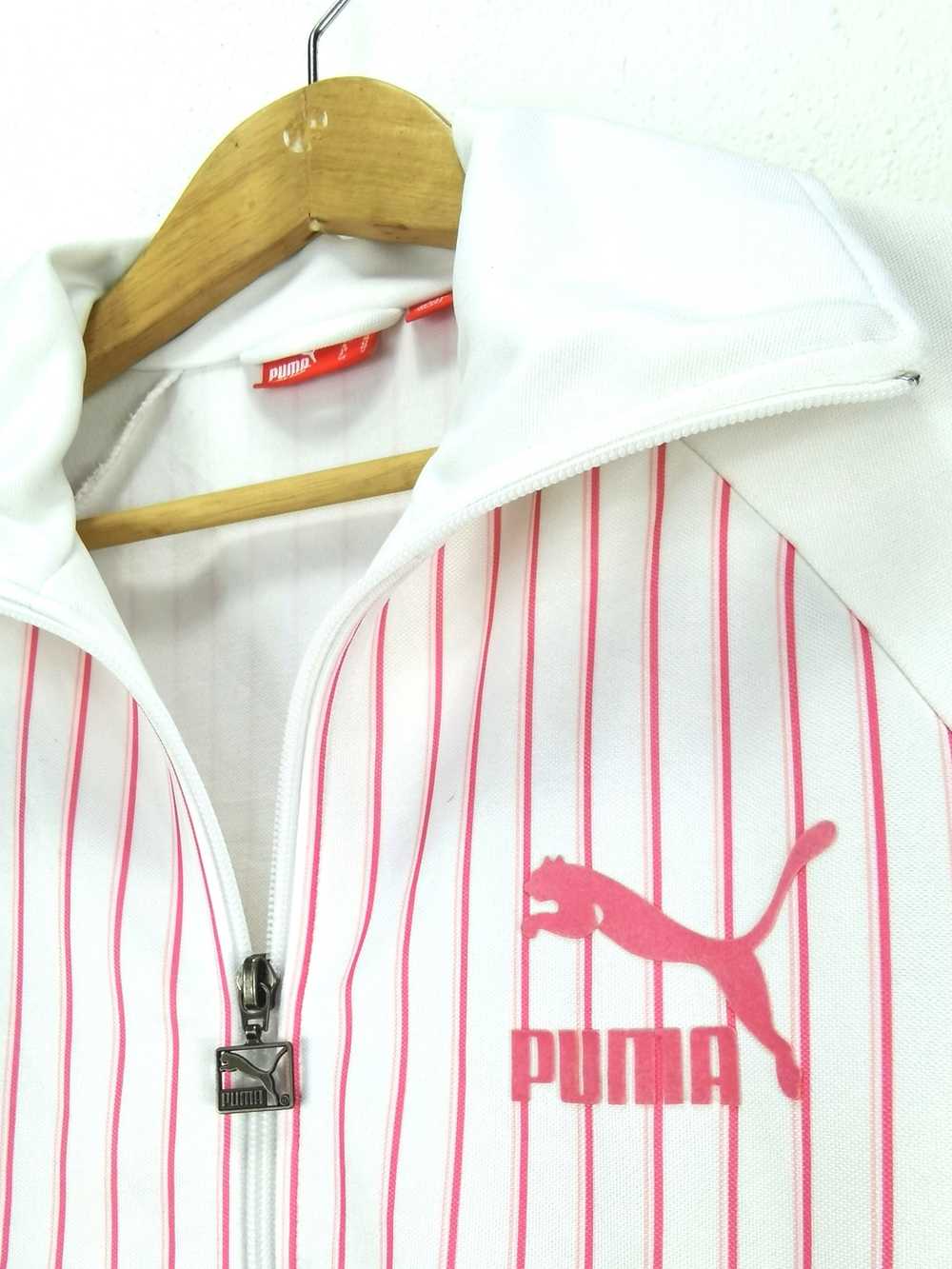 Pink × Puma 2.1 Sport track jacket pink stripe wo… - image 10
