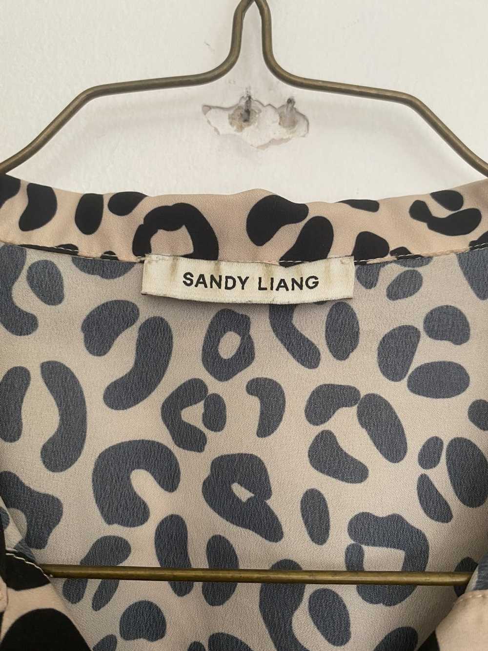 Sandy Liang Short Sleeve Leopard Print Shirt - image 4