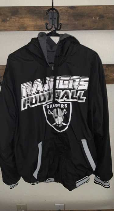 Las Vegas Raiders JH Design Wool & Leather Reversible Jacket with  Embroidered Logos - Black