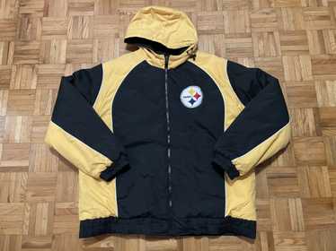 Pittsburgh Steelers Mens G-III Varsity White Leather Sleeves 6-Time Jacket  #525