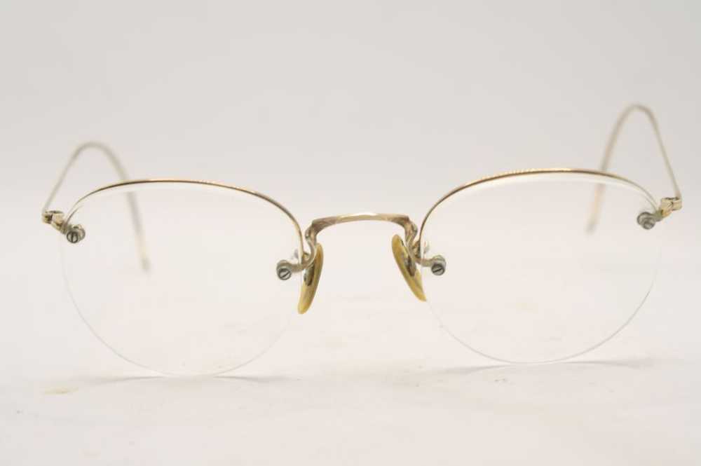 Antique Eyeglasses Semi Rimless Numont 1/10 12k G… - image 1