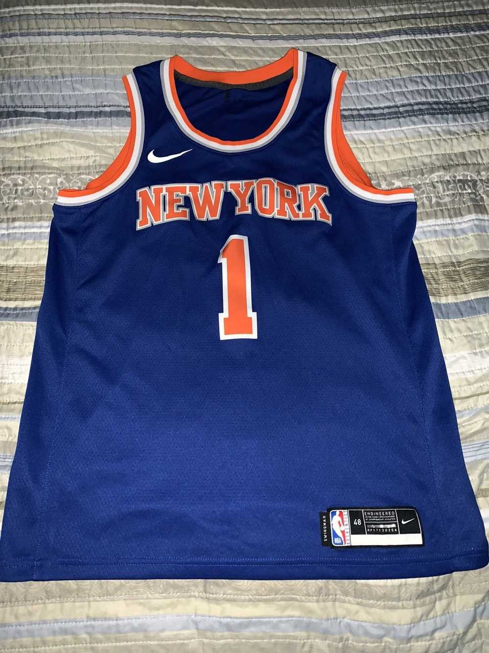 Nike Youth New York Knicks Obi Toppin #1 White T-Shirt
