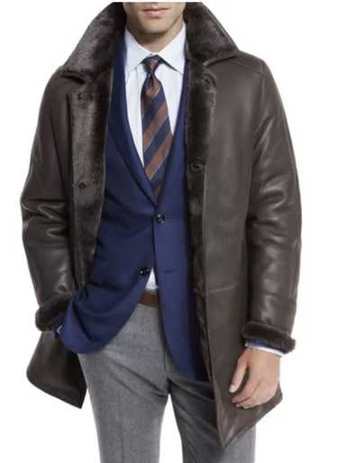 Gallotti $2295 Gallotti Shearling Fur-Lined Brown 