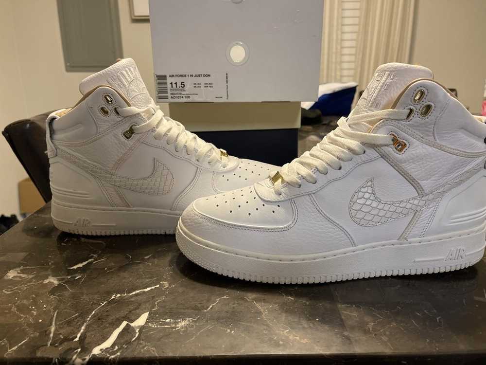 Nike Air Force One 1 Hi Just Don C AF100 Triple White Complex AO1074-100  Size 11