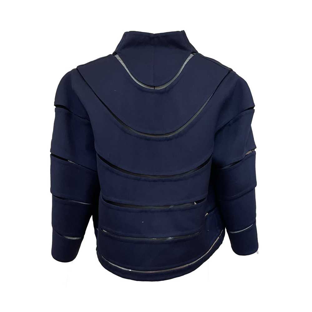 Chado Ralph Rucci Blue Wool Cropped Bolero Jacket - image 2