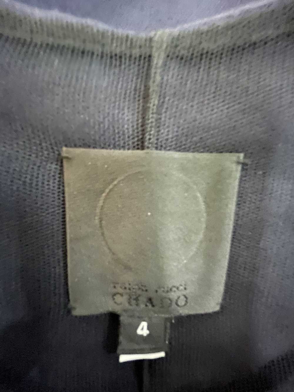 Chado Ralph Rucci Blue Wool Cropped Bolero Jacket - image 4